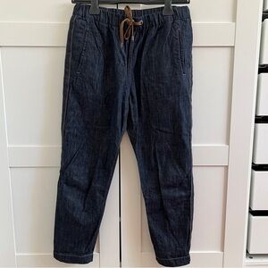 Brunello Cucinelli denim jogger with Monili, size 8 US/ 44 IT